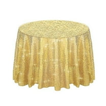 Round Table With Sequined Small Tablecloth, 60Cm