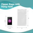 thumbnail image 4 of Clear Zipper Bags with Hang Hole, 4 Mil Heavy Duty Poly, 1000 Count, 5 x 8 in, 4 of 7