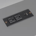 thumbnail image 6 of Euroco Wood Twin Size Daybed with Desk and Shelves, Captain Bed with Upholstered Headboard, LED Light and USB Charging, Gray, 6 of 16