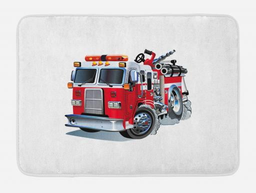 Truck Bath Mat Fire Brigade Vehicle Emergency Aid For Public