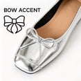 thumbnail image 3 of CHICVOMEY Ballet Flats for Women, Slip on Square Toe Bow Dressy Casual Walking Work Shoes, Comfortable Lightweight Summer Flats, 3 of 7