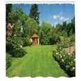thumbnail image 3 of Ambesonne Garden Shower Curtain, Roses Pathway Gazebo, 69"Wx84"L, Multicolor, 3 of 3