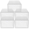 thumbnail image 2 of 5 Pcs Boîtes à Chaussures Type Tiroir Empilables en Plastique Conteneur de Chaussures, 2 of 9