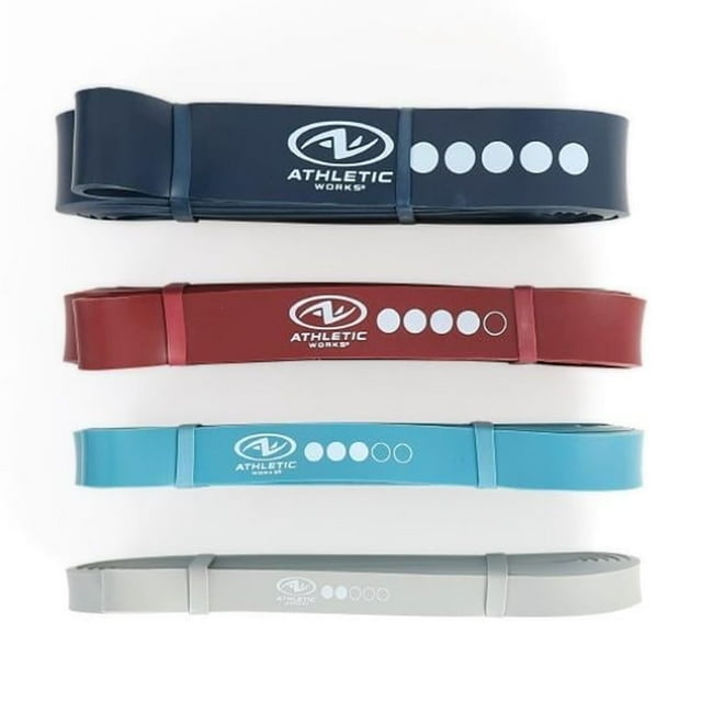 Set de 4 Ligas de Resistencia Athletic Works con Diferente Fuerza