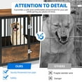 thumbnail image 2 of Dextrus Large Dog Crate Furniture with Wheels, 43in Rustic Heavy Duty Metal Dog Crate and Kennel for Large Medium Dogs, 2 of 8