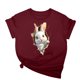 thumbnail image 1 of Tops de Cuello Alto para las Mujeres Amante Impreso Camiseta Cuello Redondo Manga Corta, Poliéster Spandex, 1 of 7