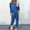 Blue, variant on Comfy lounge athletic sets Women's Two Piece Outfit Long Sleeve Crewneck Pullover Tops And Long Pants Tracksuit2 piece summer&nbsp;sets&nbsp;for women