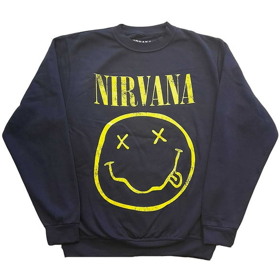 Nirvana Unisex Sweatshirt Yellow Smiley (Small)