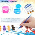thumbnail image 3 of 30 Pack Mini Acrylic Paint Set,12 Color Acrylic Paint Strips with 60 Pcs Painting Brushes for Kids&Adults, 420 PCS Kids Paint Set Container Strips Storage for Home Classroom Party Favors Easter Gifts, 3 of 5