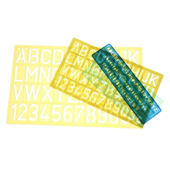GAXIRE 4 Sets Alphabet Stencils Assorted Color For School Project Stencil