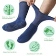thumbnail image 2 of FREEYOKA Men Diabetic Socks 12-14 Extra Wide Seamless Non Binding Loose Fit Top Socks , 3 Pairs,DARK, 2 of 6