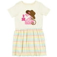 thumbnail image 3 of Inktastic 2nd Birthday 2 Year Old Cowgirl Hat Girls Toddler Dress, 3 of 5