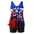 thumbnail image 4 of FAVIPT Women's 4th of July Tankini Swimsuit Patriotic Printed Two Piece with Boyshorts Bathing Suits Casual Summer 2025 Vacation Beach Soft Swimwear Red,L, 4 of 6