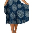 thumbnail image 3 of Gvmfive Women Boho Floral Print Short Sleeve Swing Dress Summer Party Beach Casual Midi Dress, 3 of 4