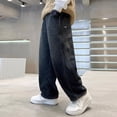 thumbnail image 4 of Gubotare Trendy Jeans for Teens Boys' Denim Jeans Elastic Waist Pants for Kids Size 12-13 (Black,12-13 Years), 4 of 8