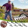 thumbnail image 3 of Clearance! Hula Garden Hoe and Tines Rake 2-in-1 Garden Tool for Weeding, Garden Cultivator with Adjustable Long Handle Heavy Duty Weed Puller Stirrup Hoe for Ditching, Seeding, Loosening soil (C), 3 of 5