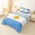 thumbnail image 2 of Manfei Argentinian Flag Twin Comforter Sets,Blue White Yellow Bedding Set,Light Gray Reversible,2pcs,1 Comforter and 1 Pillowcase, 2 of 7