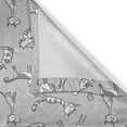 thumbnail image 4 of Ambesonne Flower Grommet Curtain Single Panel, Cat Kitten Cartoon, 50"x60", White, 4 of 5