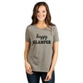 thumbnail image 2 of Happy Glamper Women's Fashion Relaxed T-Shirt Tee Heather Tan 2X-Large, 2 of 3