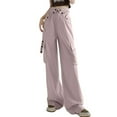 thumbnail image 2 of Women's Casual Pants High Waisted Loose Fit Wide Leg Trousers for Comfortable Everyday Use in All Seasons, 2 of 5