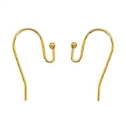 14K Gold Filled Graceful Earring Hooks 1 Ball (1 PAIR)
