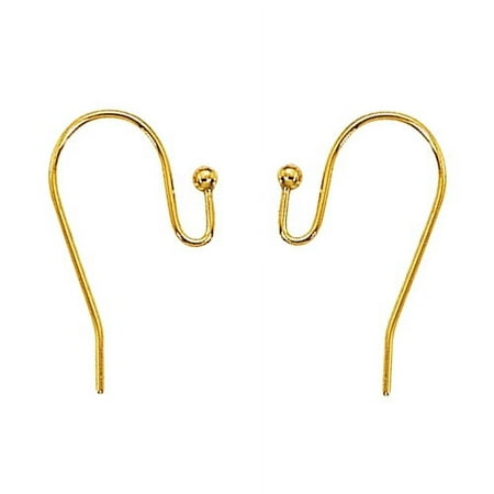 14K Gold Filled Graceful Earring Hooks 1 Ball (1 PAIR)