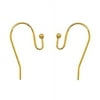 14K Gold Filled Graceful Earring Hooks 1 Ball (1 PAIR)