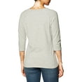 thumbnail image 2 of Hanes 00090563950850 T-Shirt à Manches Raglan en Coton Extensible pour Femmes Gris Chiné - 2TG, 2 of 2