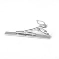 thumbnail image 3 of Pince à Cravate Simple en Métal Argenté pour Hommes, 3 of 6