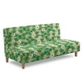 thumbnail image 2 of Xoenoiee Green Shamrock Daisy Flower Print Futon Cover Full Size Stretch Futon Mattress Cover St. Patrick's Day Decor Soft Armless Sofa Bed Slipcover Furniture Protector with Elastic Bottom, 2 of 7