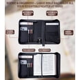 thumbnail image 2 of Funda para la Biblia HFLZBRO de piel vegana con bolsillo para teléfono, color negro, 2 of 6