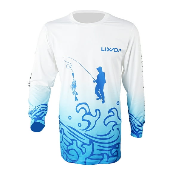 Long Sleeve Fishing Shirt Quick Drying Breathable Fishing Clothing for Men