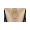 thumbnail image 3 of JewelersClub 1 1/3 Carat T.G.W. Amethyst And White Diamond Accent Sterling Silver Pendant, 18", 3 of 4