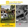 thumbnail image 5 of Aivituvin Mobile Chicken Coop with Wheels for 2-4 Chickens, Backyard Expandable Chicken House Duck Cage with Run, 2 Nesting Boxes, Easy Clean Pull-Out Tray, Leak-Resistant Asphalt Roof, 72.3", 5 of 8