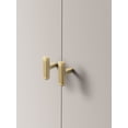 thumbnail image 3 of Goo-Ki Light Brushed Brass Kitchen Cabinet Knobs,Zinc Alloy Drawer Knobs Dresser Pulls Single Hole,6-Pack Drawer Furniture Knobs for Dresser Drawers, 3 of 7