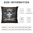 thumbnail image 5 of Orinice Throw Pillow Covers Inspirational Quote Christian Bible Verse Scripture Square Pillowcase for Home Decor Sofa Car Bedroom Pillow case  White, 5 of 5