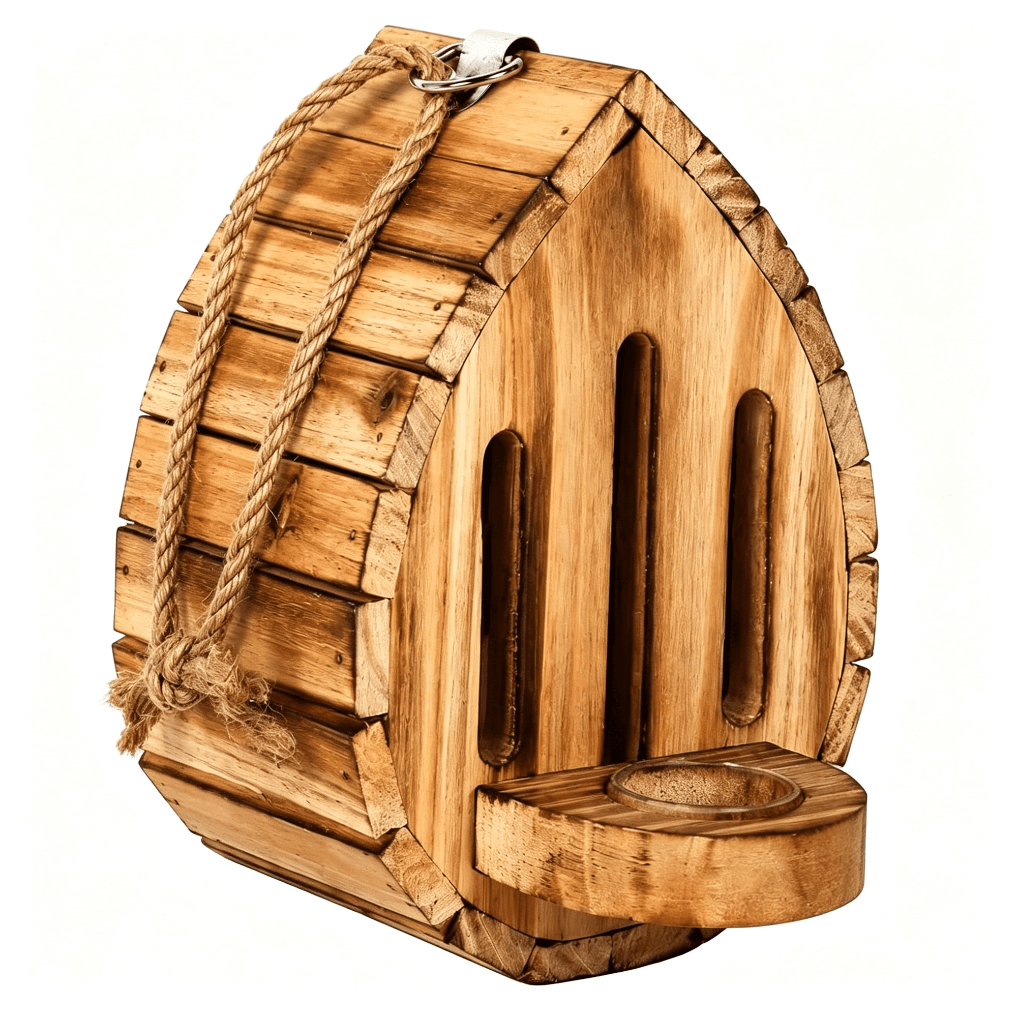 ACDANC Hanging Wooden Butterfly Feeder House Carbonized Solid Fir Butterfly Habitat Shelter with Feeding Basin Outdoor Garden Yard Decor for Butterflies 6.7 × 6.1 × 6.7