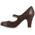 thumbnail image 3 of Journee Womens Siri Round Toe Block Heel Mary Jane Pumps, Widths Available, 3 of 10