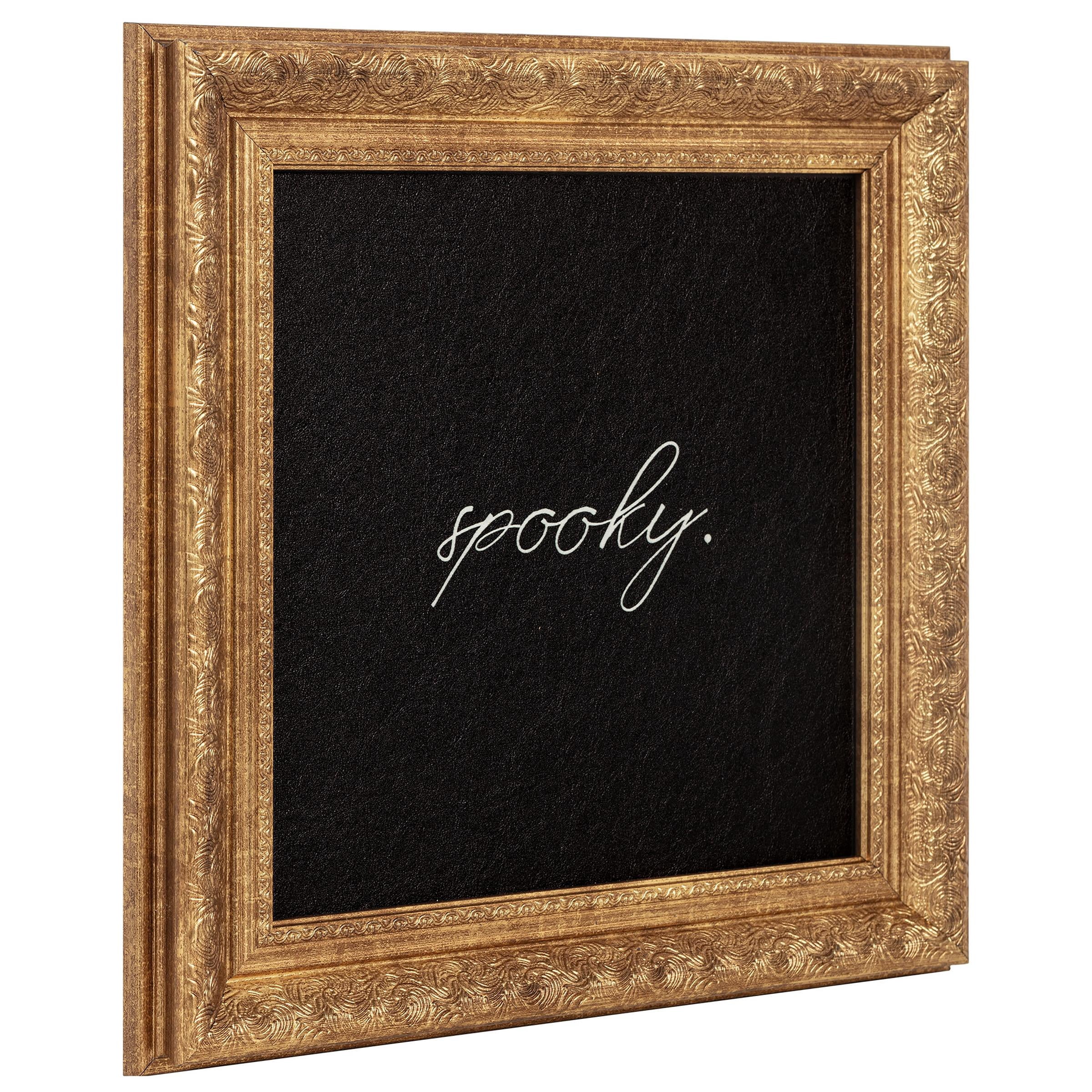 My Texas House Spooky Gold Framed Halloween Art Print by My Texas House, Antique Style, 12x12