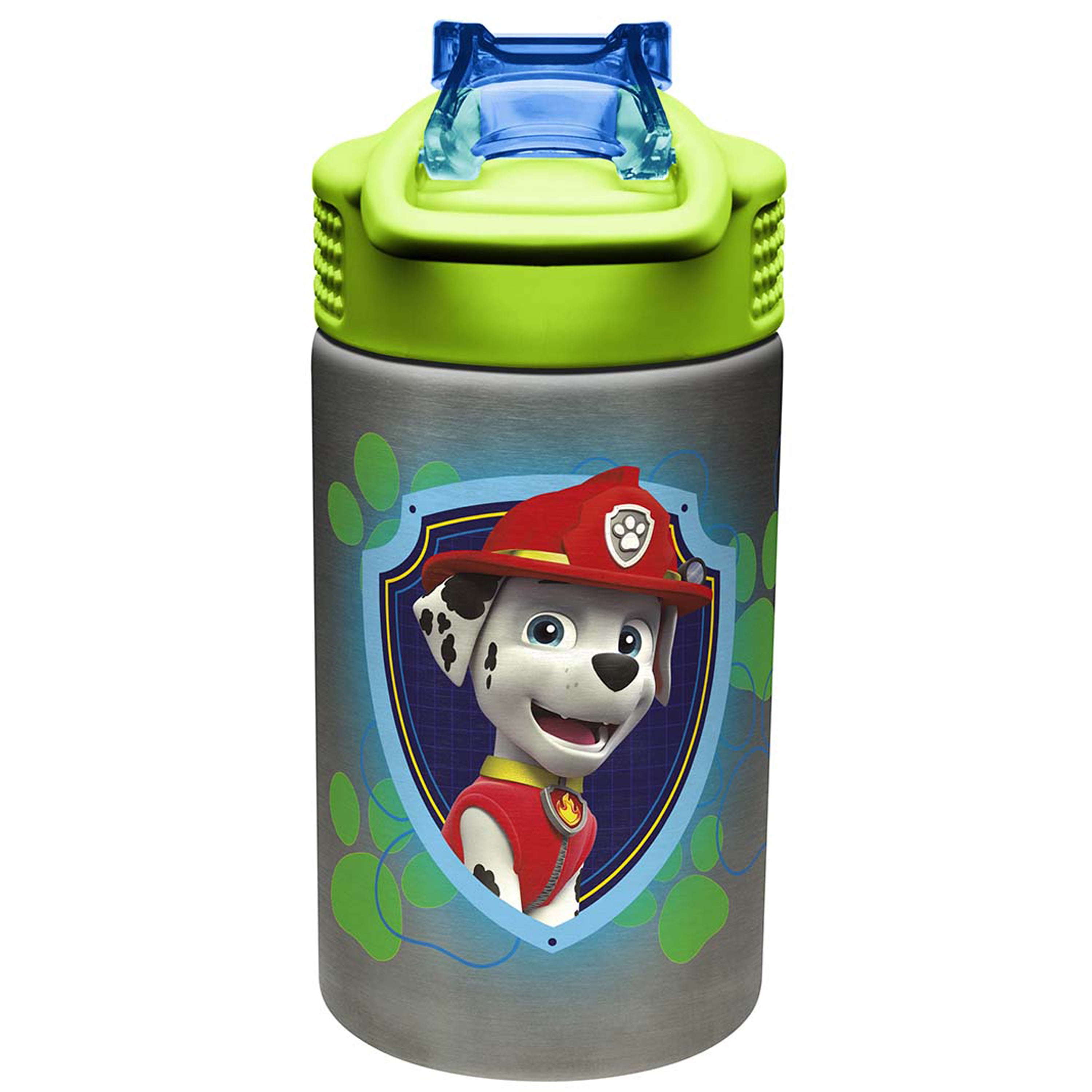Zak Designs Paw Patrol 14 oz Double Wall Vacuum Insulated Thermal Kids  Water Bottle, 18/8 Stainless Steel, Flip-Up Straw Spout, Locking Spout  Cover