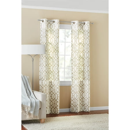 Mainstays Fretwork Window Curtain Panel Pair