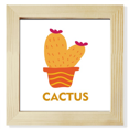 thumbnail image 1 of Orange Cactus Potted Succulents Square Picture Frame Wall Tabletop Display, 1 of 3