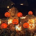 thumbnail image 5 of Halloween Decorations Outdoor Pumpkin Pathway Lights, 7Ft Halloween Path Lights with 4 Pumpkin Stakes Lights and 5 C7 LED Light Blubs (1 Spare) for Halloweens Party Lawn Walkway Lighting and Decor, 5 of 7