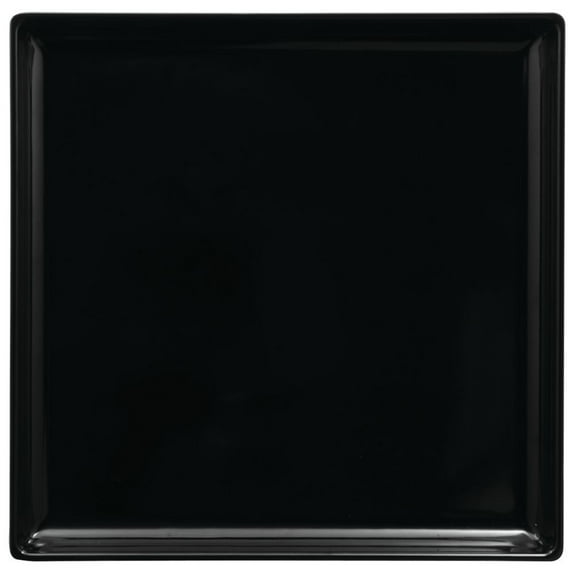 HUBERT® Square Black Melamine Tray - 14" L x 14" W x 1 1/2" H