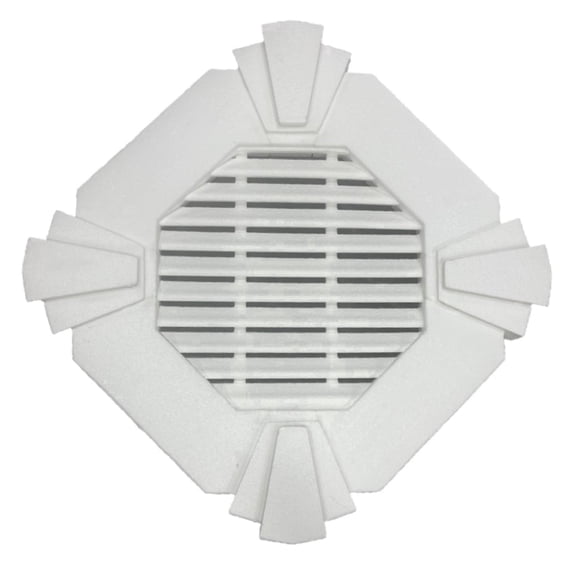 SnapTight Attic Gable Vent, Keystone Style, Polyurea-Coated EPS Foam, Weather-Resistant, Divine White, 38.13" H x 38.13" W x 3.25" D, 1 pack