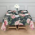 thumbnail image 3 of Pioneer Flower Floral Print Pattern Square Tablecloth,Waterproof Square Table Cover,Wipeable Spillproof Washable Table Cover for Home Kitchen Party Decor 42"X42"(107x107cm), 3 of 6