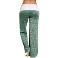 thumbnail image 3 of Women's Casual Pants High Waisted Tied Waist Slim Fit Two Tone Trousers for Daily Sports Comfortable Outfits in Spring Summer Autumn, 3 of 8