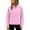 Pink, variant on jjayotai Womens Fleece Sweatshirts Cropped Half Zip Fuzzy Warm Sherpa Pullover Varsity Jackets with Zipper Pockets