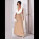 thumbnail image 4 of Vestidos Formales para Mujer: Vestidos de Fiesta, Vestidos de Noche con Cuello en V, Vestidos de Cóctel y Vestidos de Invitada de Boda. Caqui L, 4 of 9