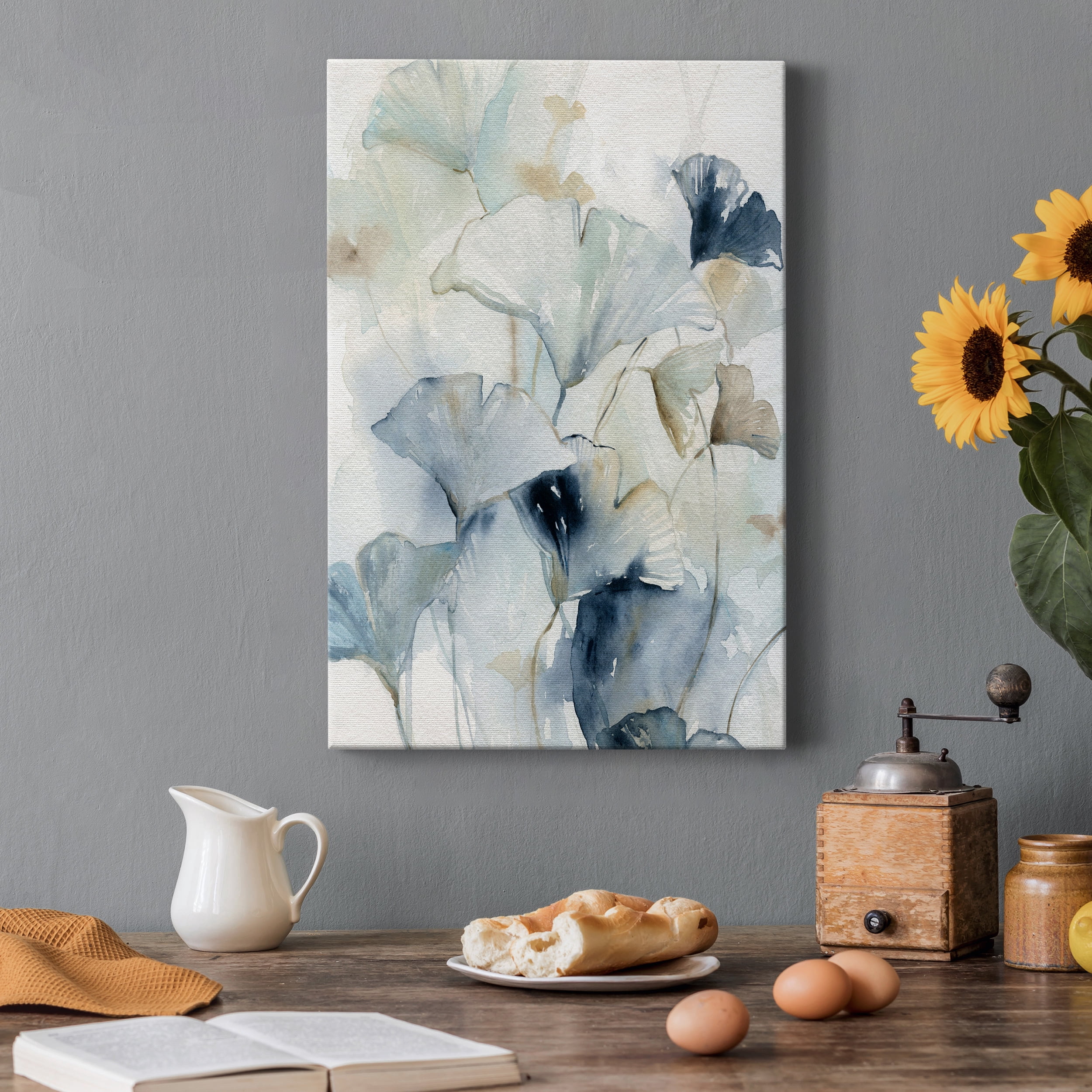 Indigo Ginkgo I Premium Gallery Wrapped Canvas - Ready to Hang - 40 x 60